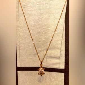 A simple but beautiful necklace with an adorable turtle 🐢💕